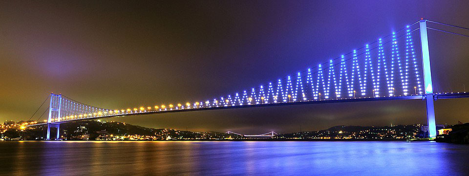 The bridges over the Bosphorus