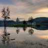 Sunset over Shiroka Polyana Dam