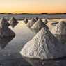 Sunset over the salt desert