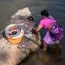 Laundry in the pond