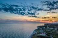 Sunset over the coast