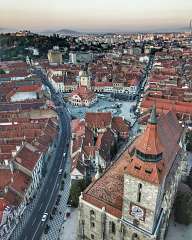 Above the center of Brasov