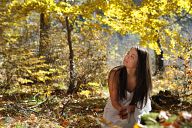 Fairies girls in autumn forest