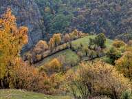 Mountain meadows near villages around Ardino