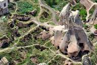 Many rock formations in Cappadocia