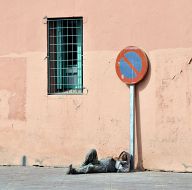 Light nap at the square