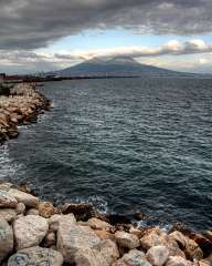 Naples with Vesuvius views