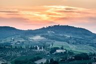 Sunset near San Gimignano