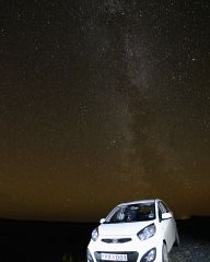 Milky Way over a Kia Picanto