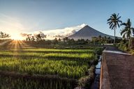 At the foot of the volcano