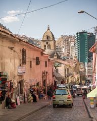 The streets of La Paz