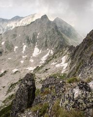 Peaks above the Tevno lake