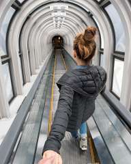 Follow me... On the escalator