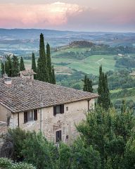 Sunset near San Gimignano