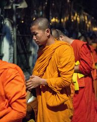 Monks collect alms