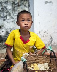 Monks collect alms