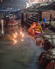 On the shore of the Ganges