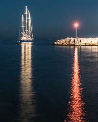 At the pier