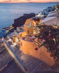 At sunrise in Oia