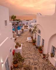 At sunrise in Oia