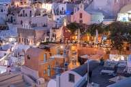 At sunset on Oia