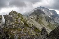 Peaks above the Tevno lake