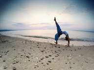 Yoga on the beach