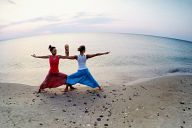 Yoga on the beach