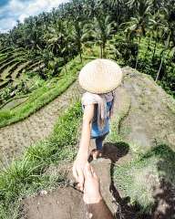 Follow me... On the rice terraces