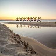 Yoga on the coast