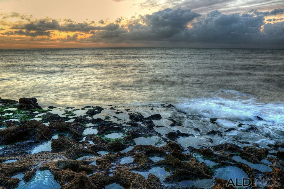 Ocean near the cave of Hercules