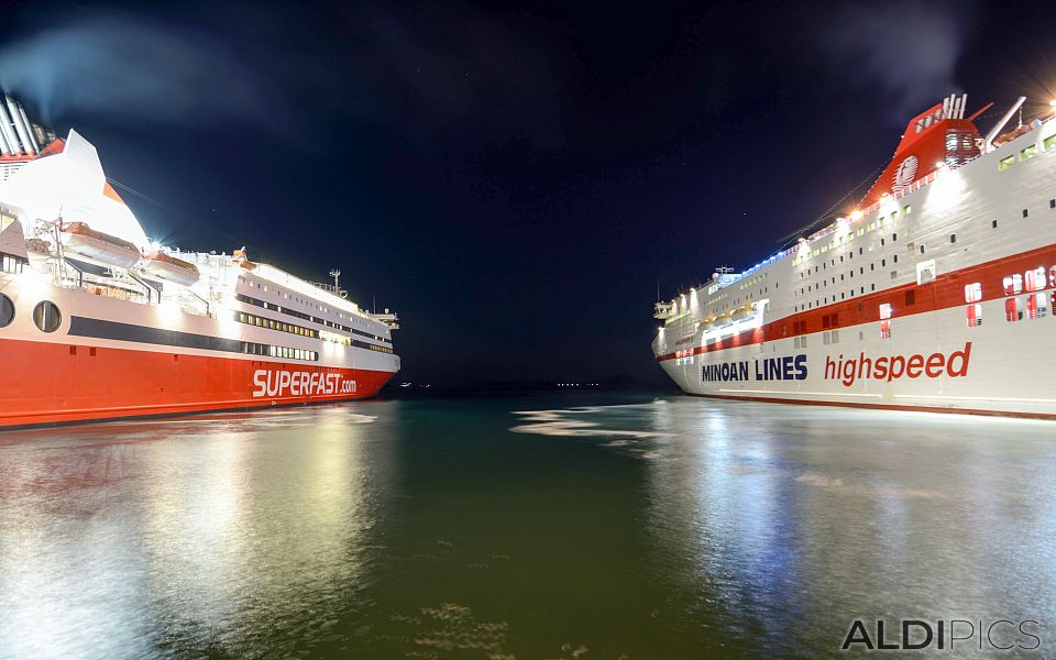 Ferry at port of Igoumenitsa