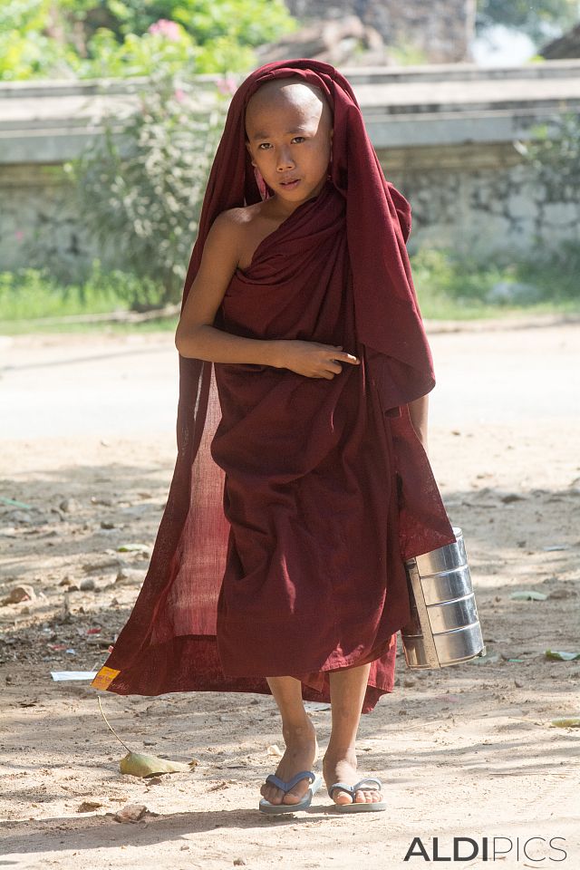 Young boy at street of Mingun