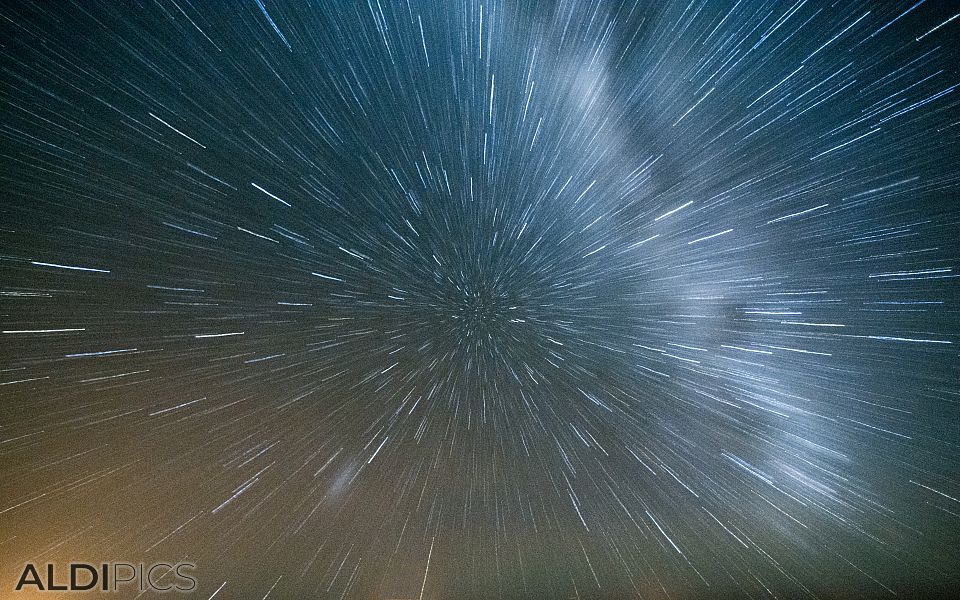 Night over Salt desert