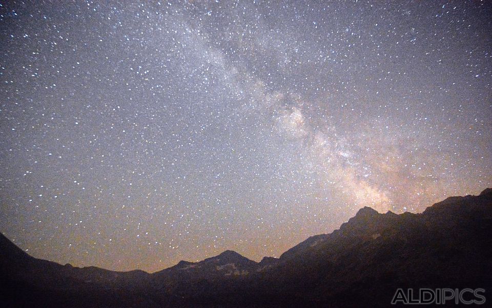 Milky Way above the mountain