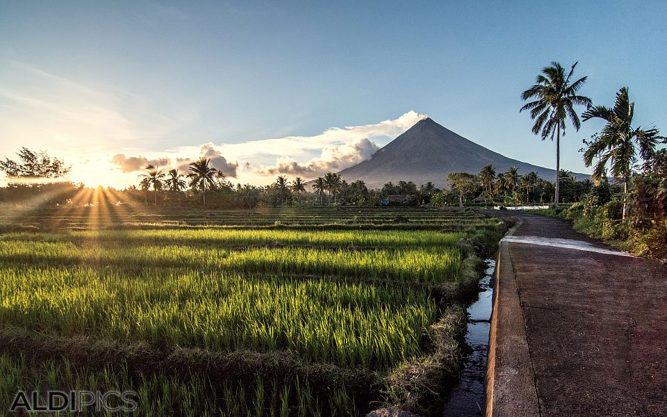 At the foot of the volcano