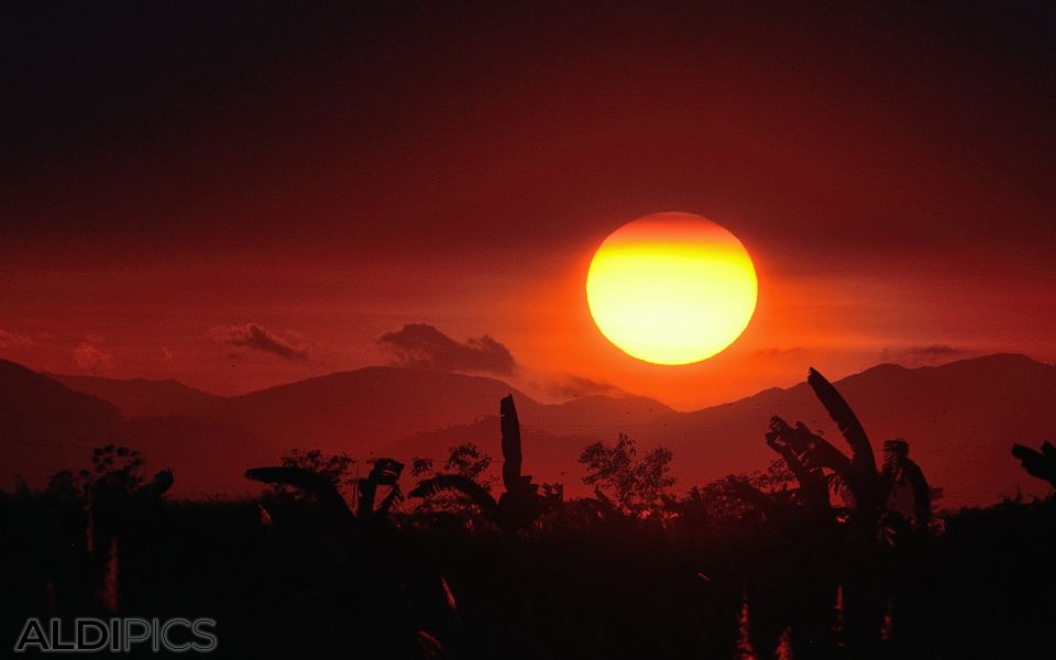 Sunset near Manila