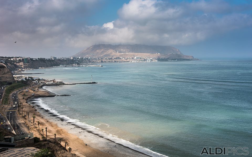 The coastline of Lima