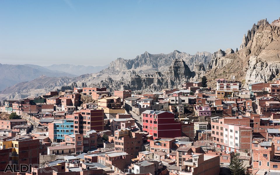 La Paz view from above