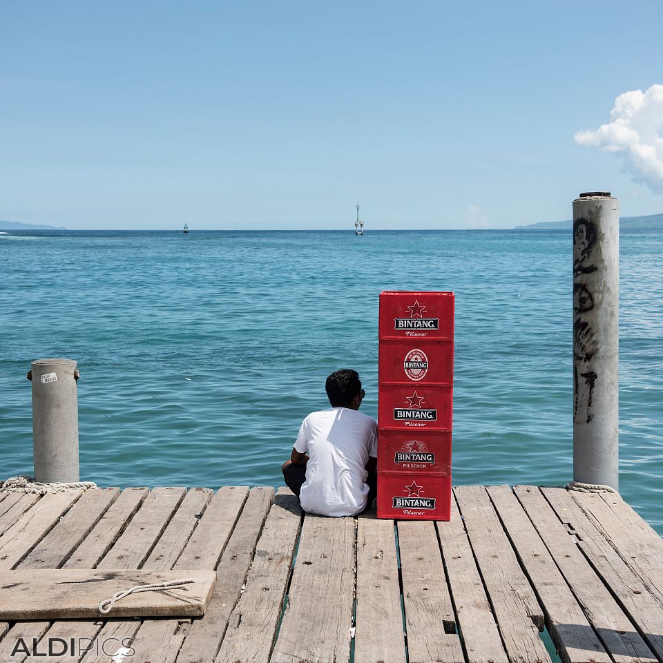 On the pier