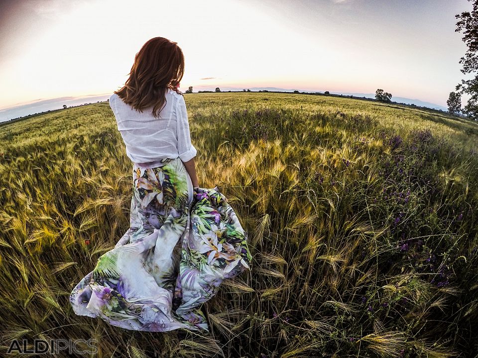 Girl on the field