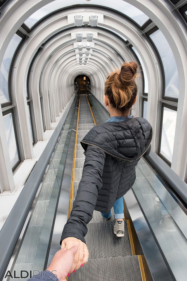 Follow me... On the escalator