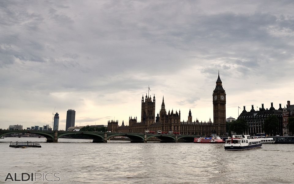 By boat on the River Thames