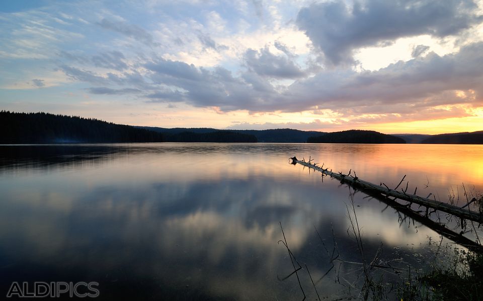 Sunset over Brglik Dam