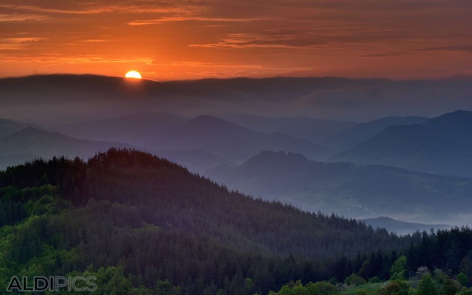 Sunrise in the Rhodopes