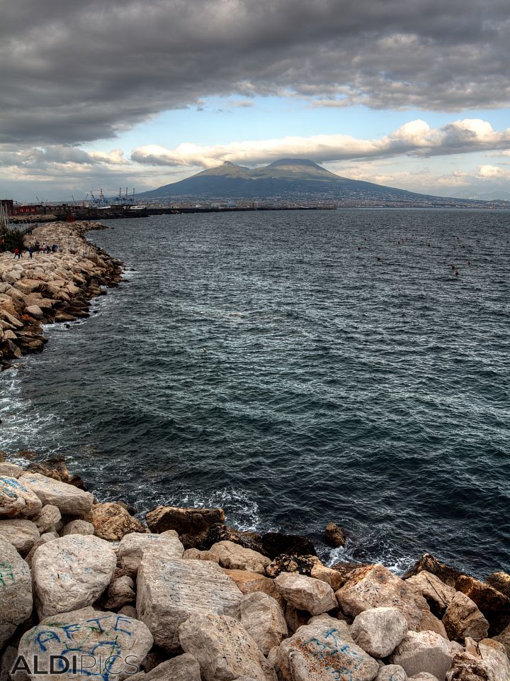 Naples with Vesuvius views