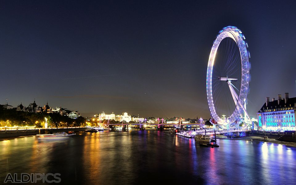 London at night