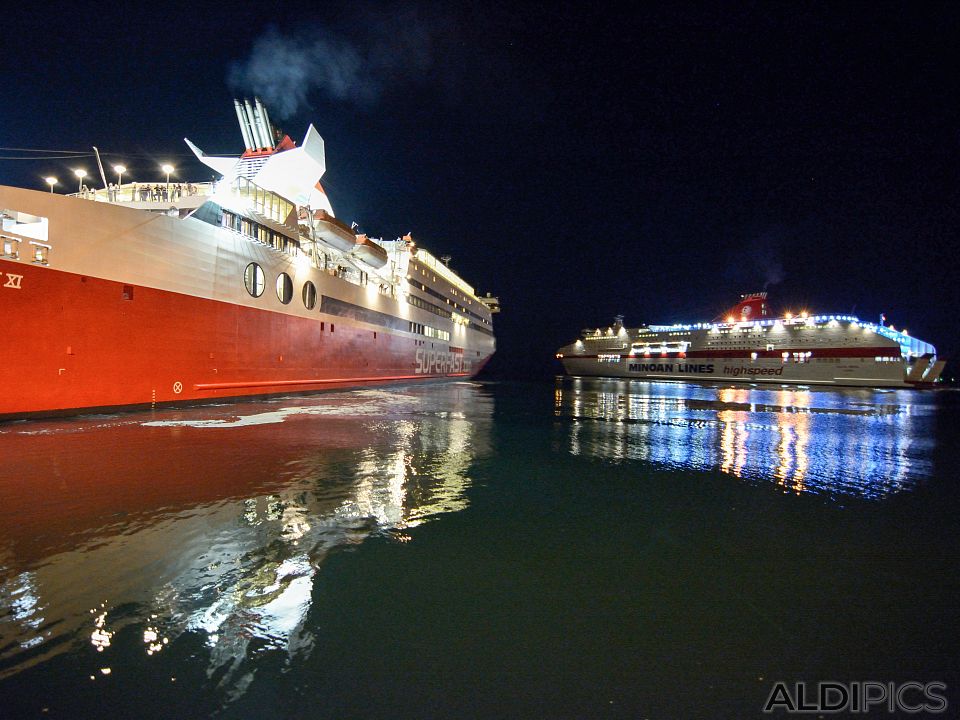 Ferry at port of Igoumenitsa