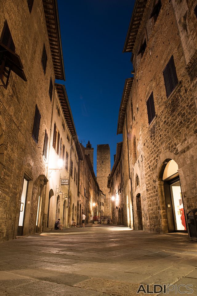 Night at San Gimignano