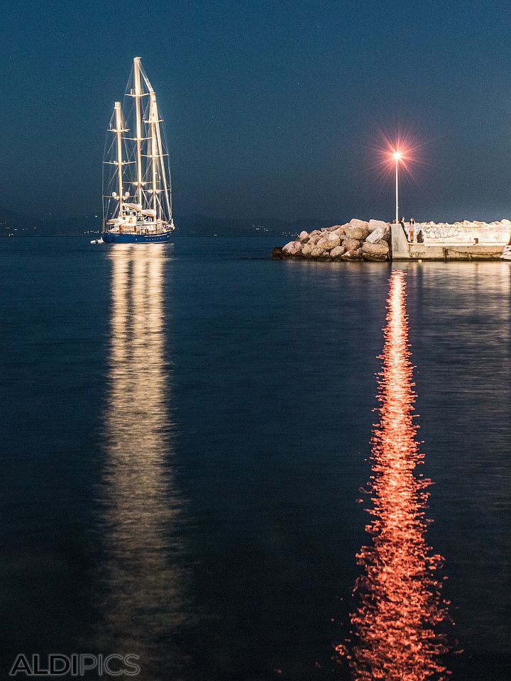 At the pier